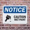 Signmission Caution Wet Paint, 14 in W x Rectangle, Plastic OS-2PACK-NS-P-1014-L-10524 - alternate 3
